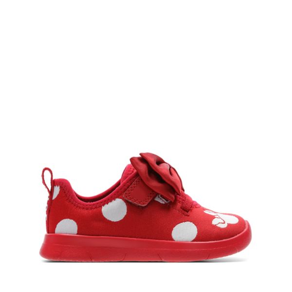 Clarks Girls Ath Bow Toddler Trainers Red | USA-2397081